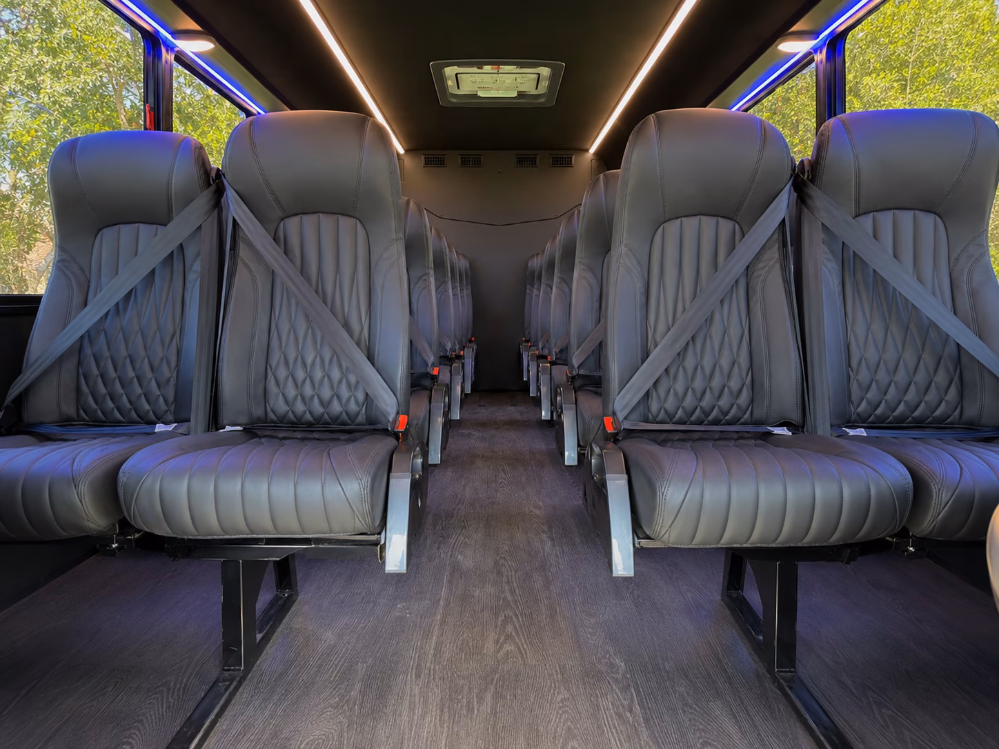 bellingham 18 passenger minibus inside