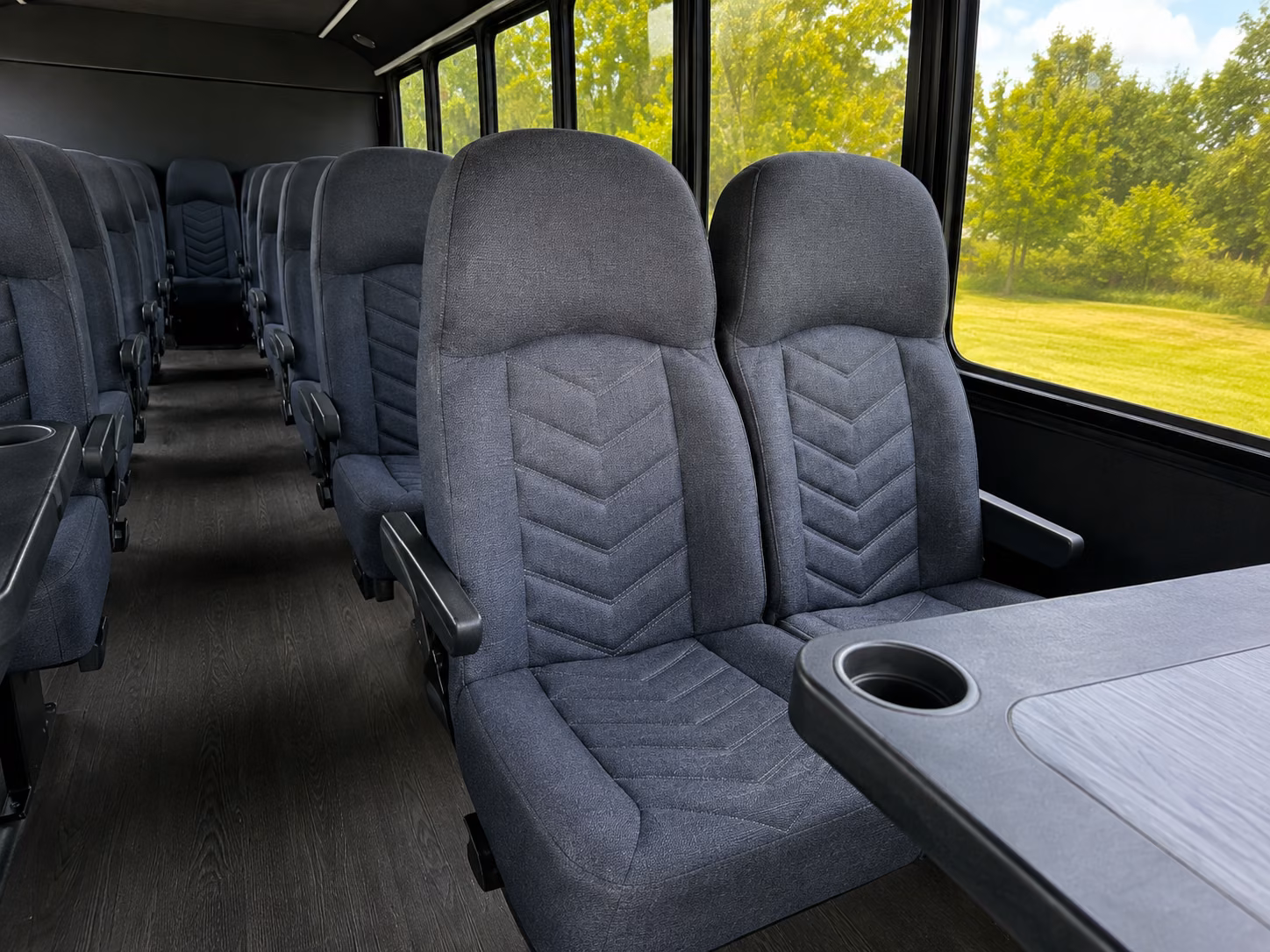 bellingham 18 passenger minibus interior