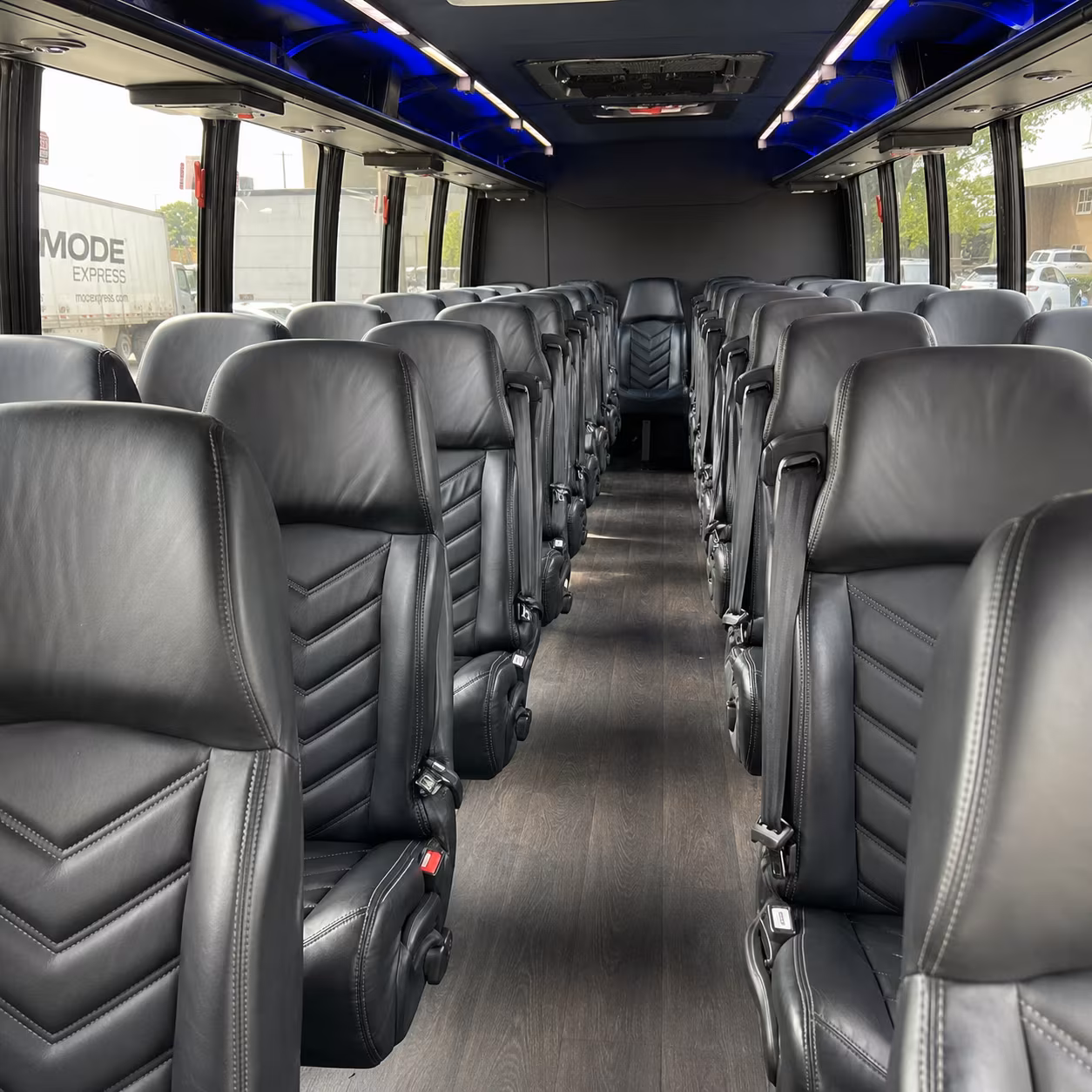 bellingham 28 passenger minibus interior