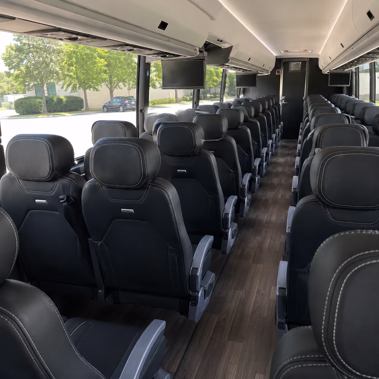 bellingham 56 passenger charter bus inside