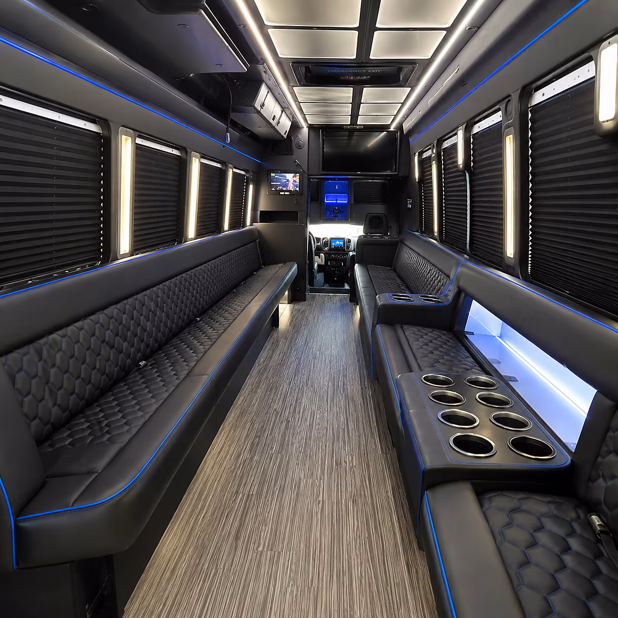 bellingham party bus rental interior